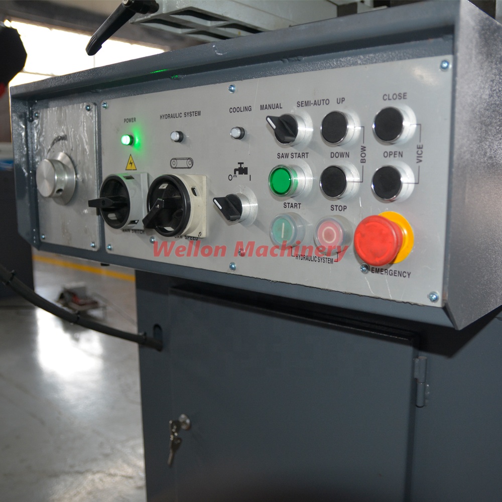 BS-315GH Metal Cutting Band Saw with Hydraulic Rise and Down Gear Drive Miter Bandsaw Machine