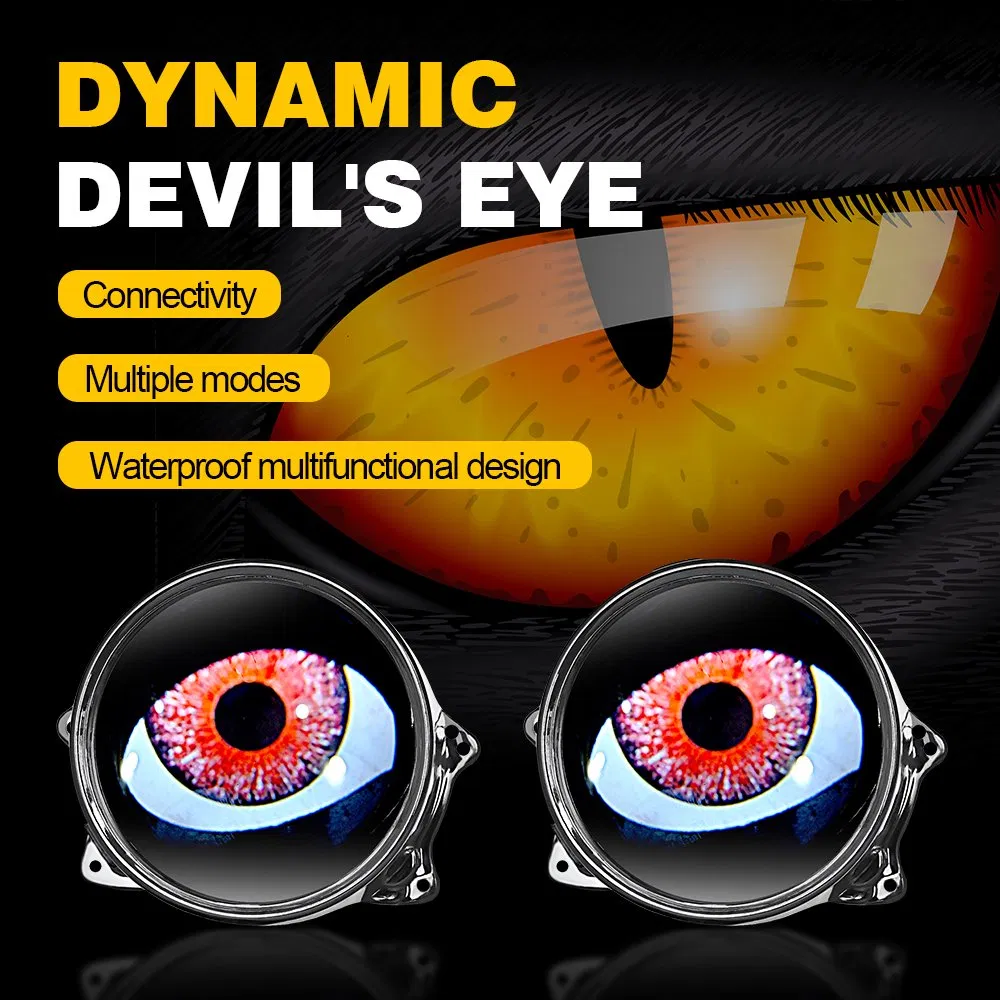 Демонические глаза Devil Eye 3 дюйма для авто с WiFi-управлением