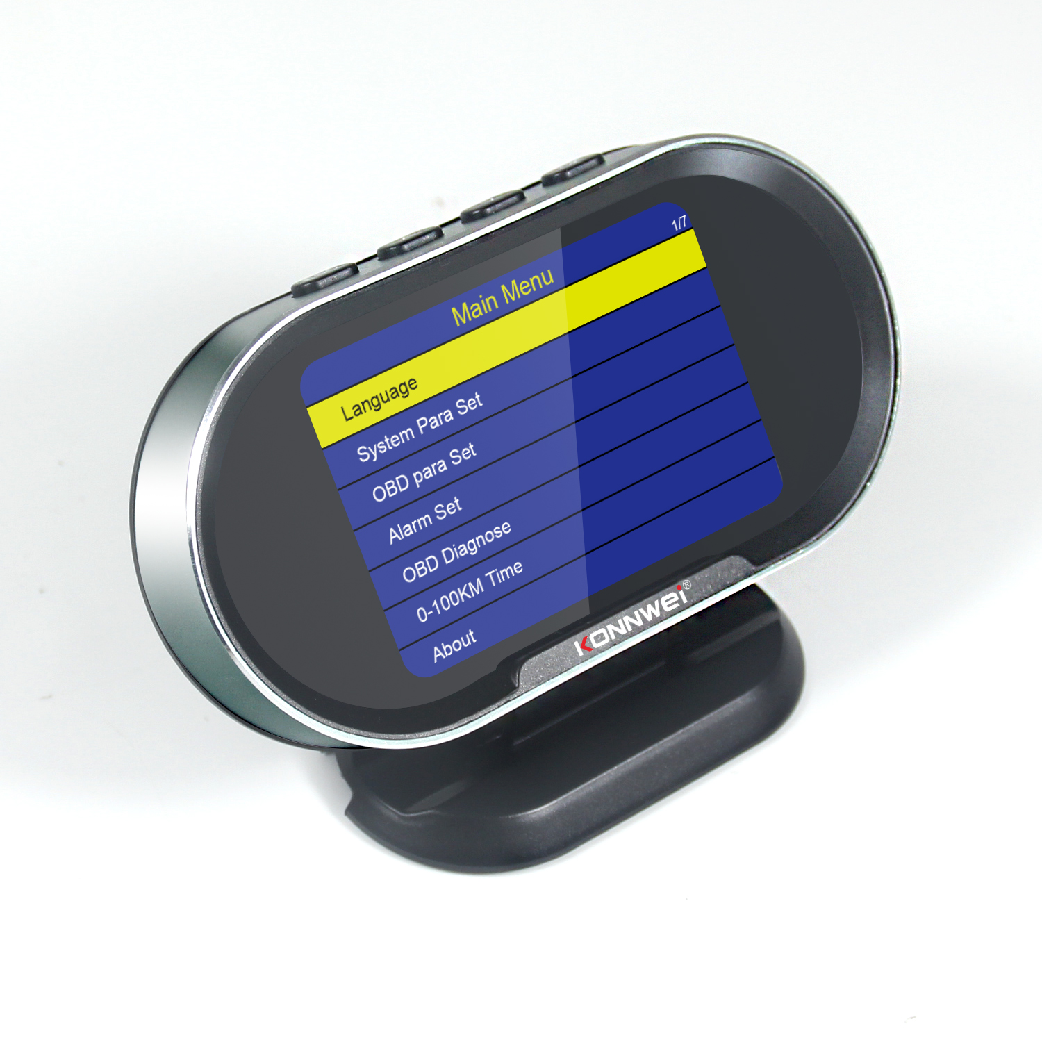 Цифровой датчик температуры и скорости OBD Konnwei KW206 с HUD-дисплеем