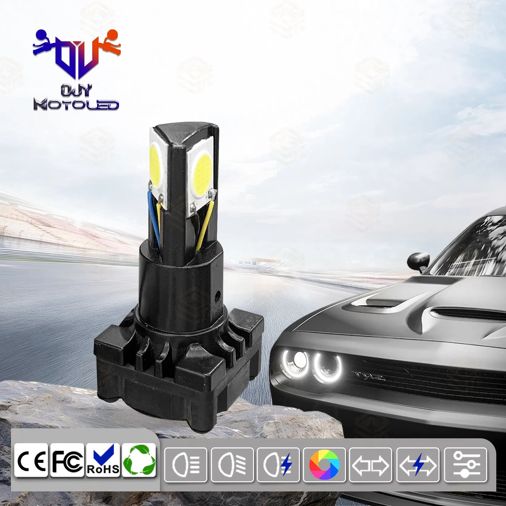 Сверхъяркие светодиодные фары H4 с вентилятором