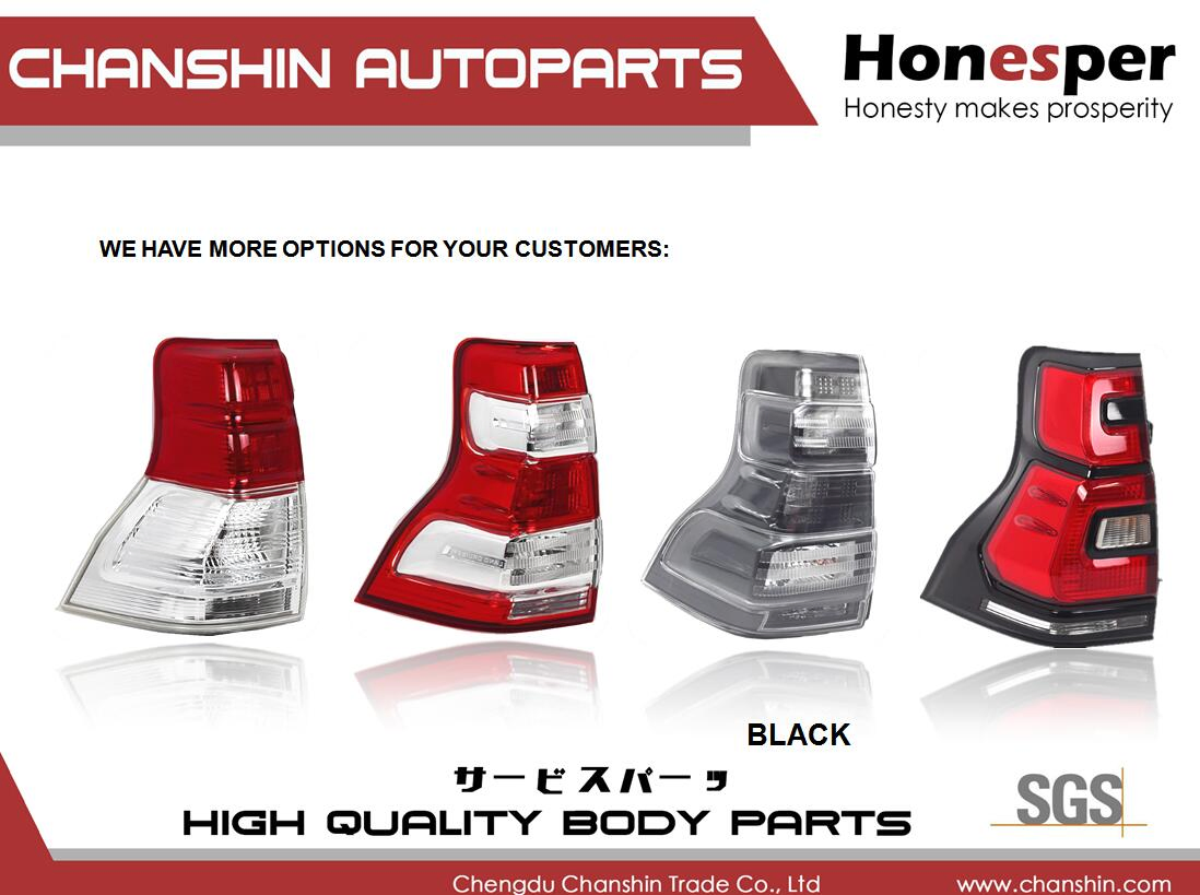 Wholesale Car Spare Parts Auto-Parts Car Accessories LED Back Light Tail Lamp Tail Lamp Taillight for Toyota Land Cruiser Prado 2018-2024