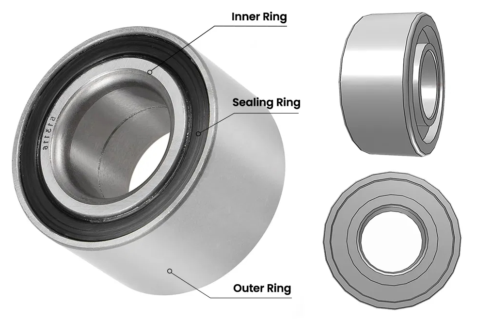 Ступичный подшипник передний 42x72x38 мм для автомобиля