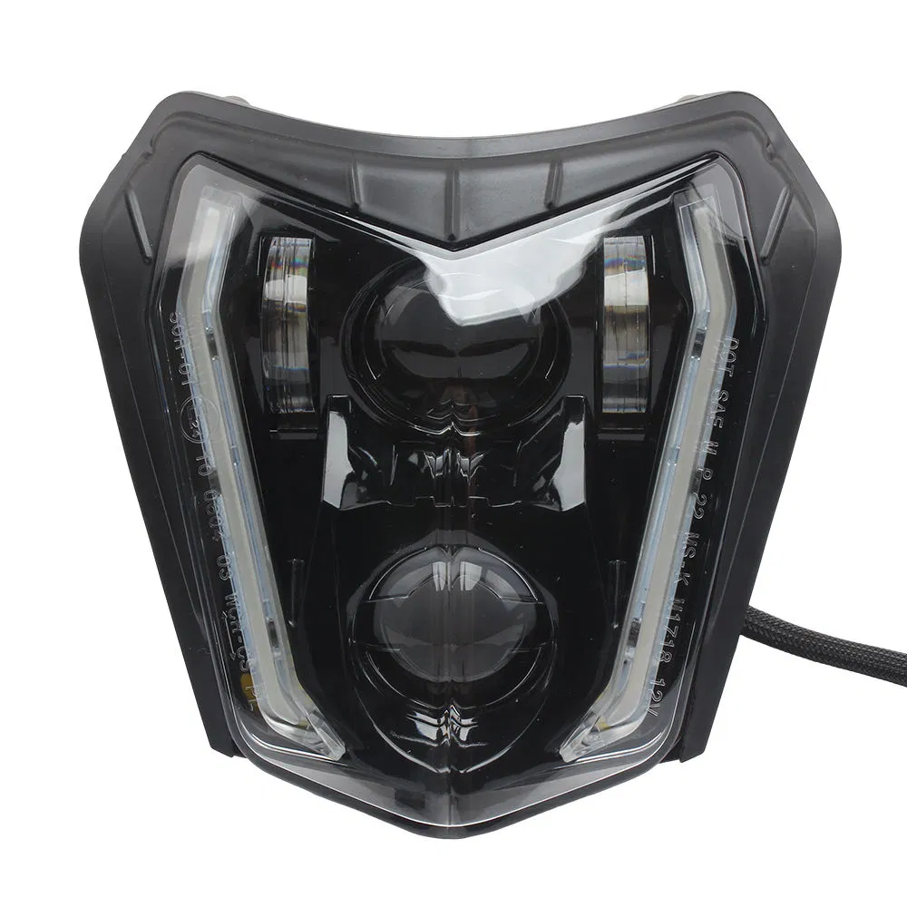 Enduro Motorcycle Headlight LED for Ktm Exc 300 Xcf Sx Xc Xcw Excf 125-500 2017 to 2023 Dirt Bike Headlamp Moto Custom Wholesale