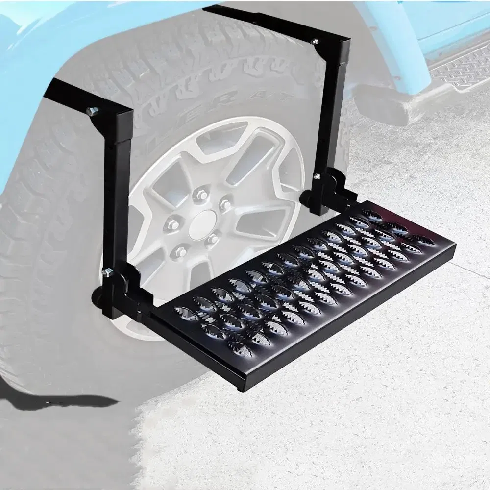 Adjustable Truck Tire Service Step Non Slip Folding Heavy Duty SUV Wheel Ladder