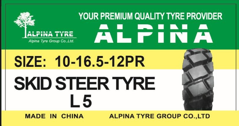 Alpina Brand Skid Steer Tires 10-16.5, 12-16.5