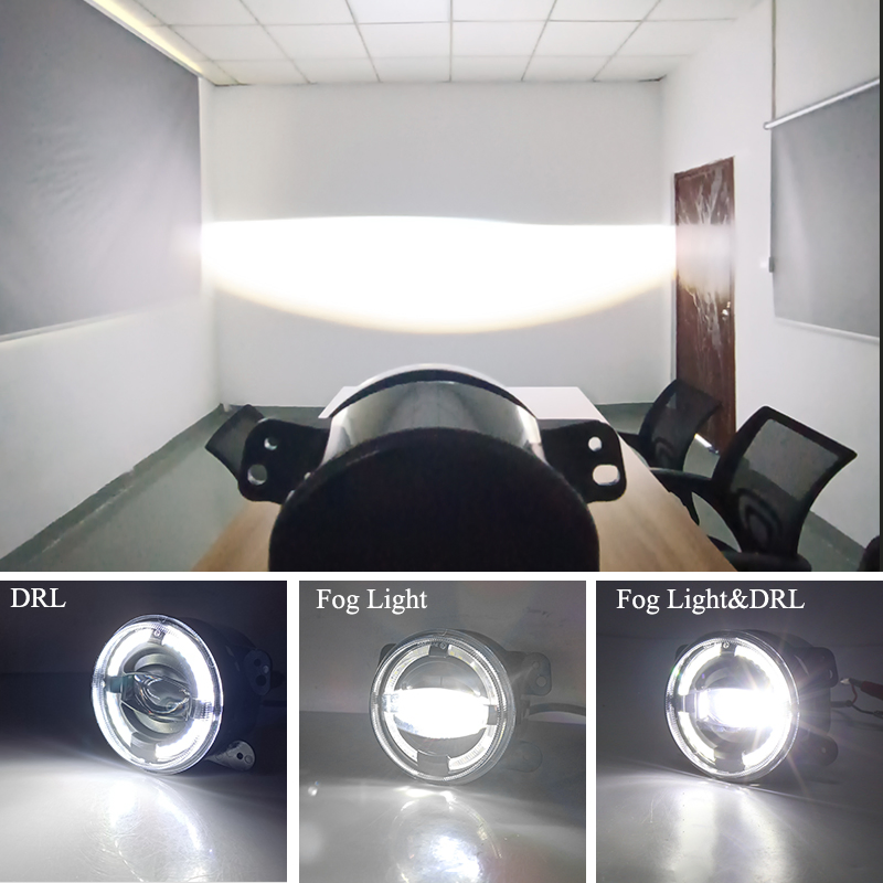 Круглая светодиодная противотуманная фара Carslan 4 дюйма с ангельскими глазками