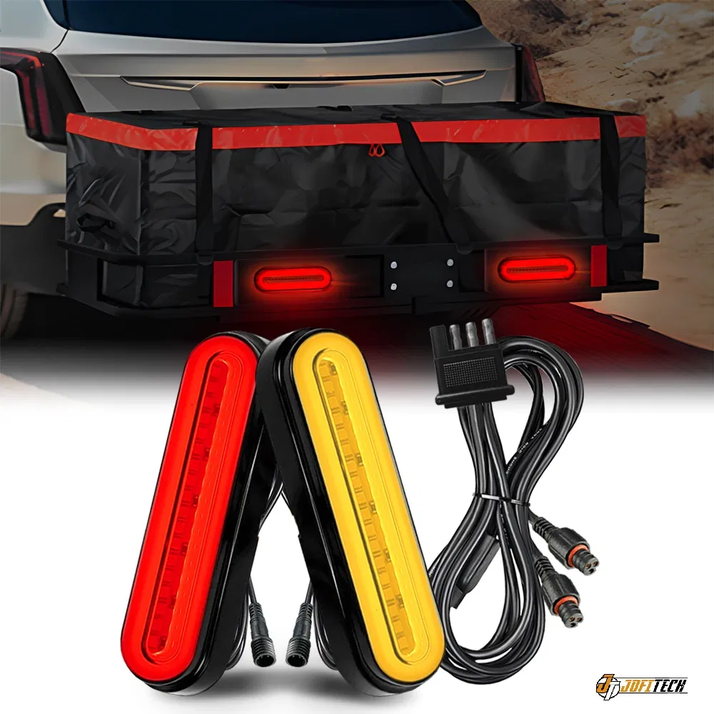 12V 24V Waterproof Auto LED Turning Signal Lamp Halo Ring Brake Stop Tail Light for Caravans Vans Travel Trailers Trucks New