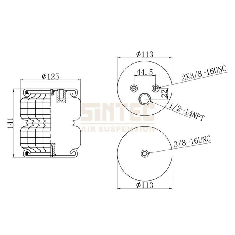 Universal Rubber Car Air Shock Absorber Bellow Bag Spring Lift Ride Suspension