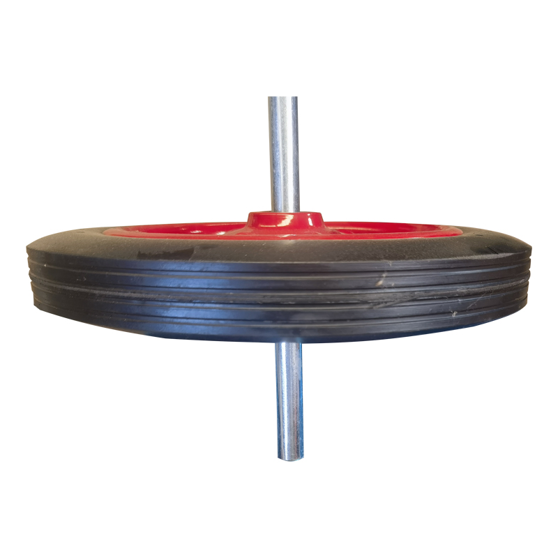Hautine Solid Rubber Wheel, 5 Bplts in The Rim, with Axle