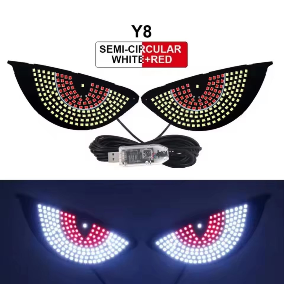 Car Dynamic LED Devil Eyes Screen Light Car Rear Windshield LED Matrix Panel LED Display Screen
