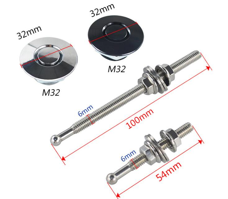 Замок-фиксатор капота GOVI 22/32/45 мм, алюминий