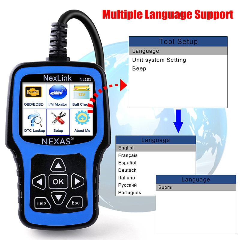 Универсальный автомобильный сканер OBD II