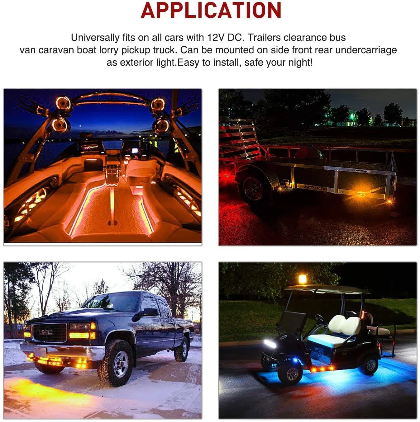 Круглый светодиодный габаритный фонарь 3/4 дюйма