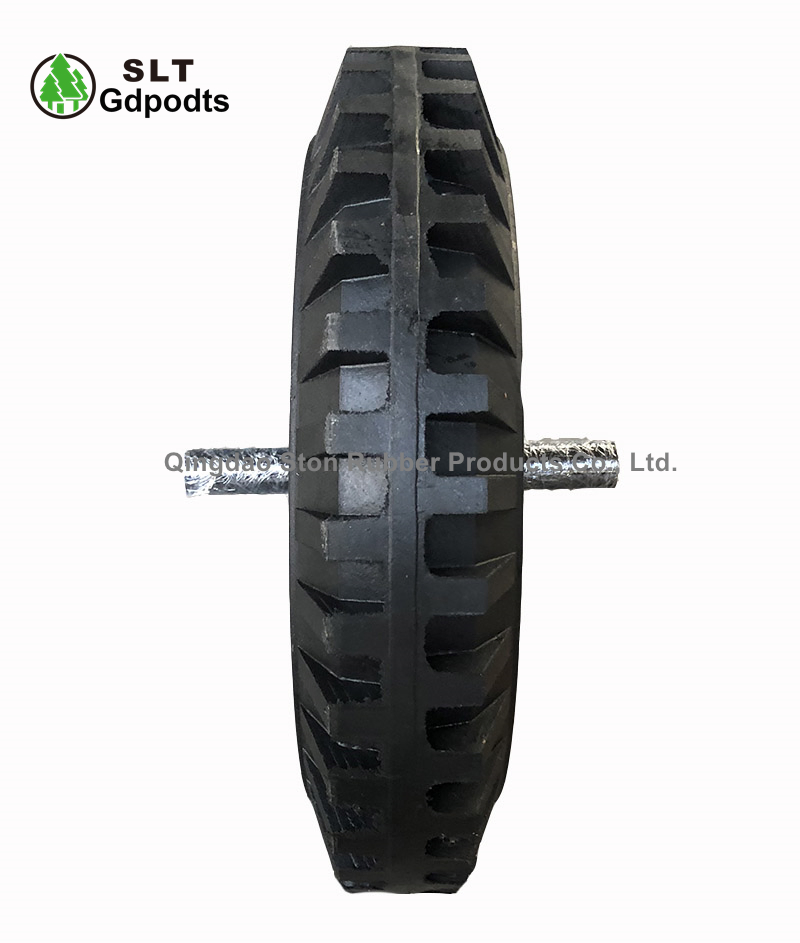 13 Inch Solid Rubber Wheelbarrow Wheel with Axle