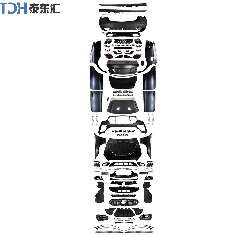 Upgrade W221 2006-2013 to W223 S450 MB S63 2024 Style Car Body Kit New Door Panel Hood Fenders Lights Bumpers Side Skirts
