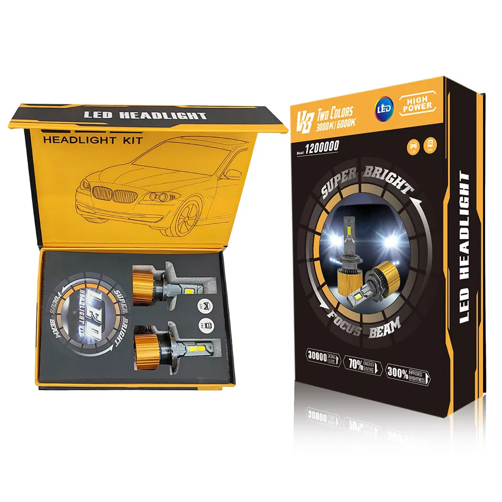 Двухцветная светодиодная лампа H7 H11 H4 для авто