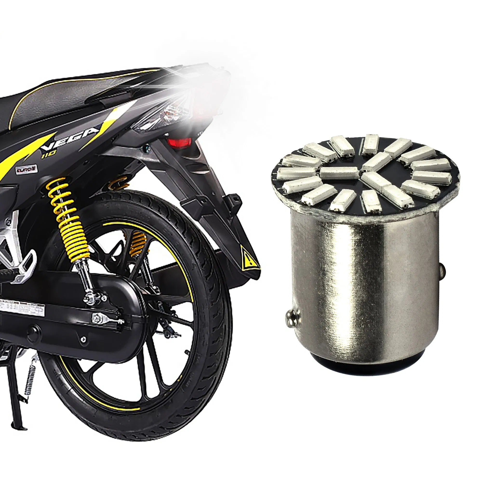 Светодиодный стоп-сигнал 1157 4014 18 Flashing для мотоцикла