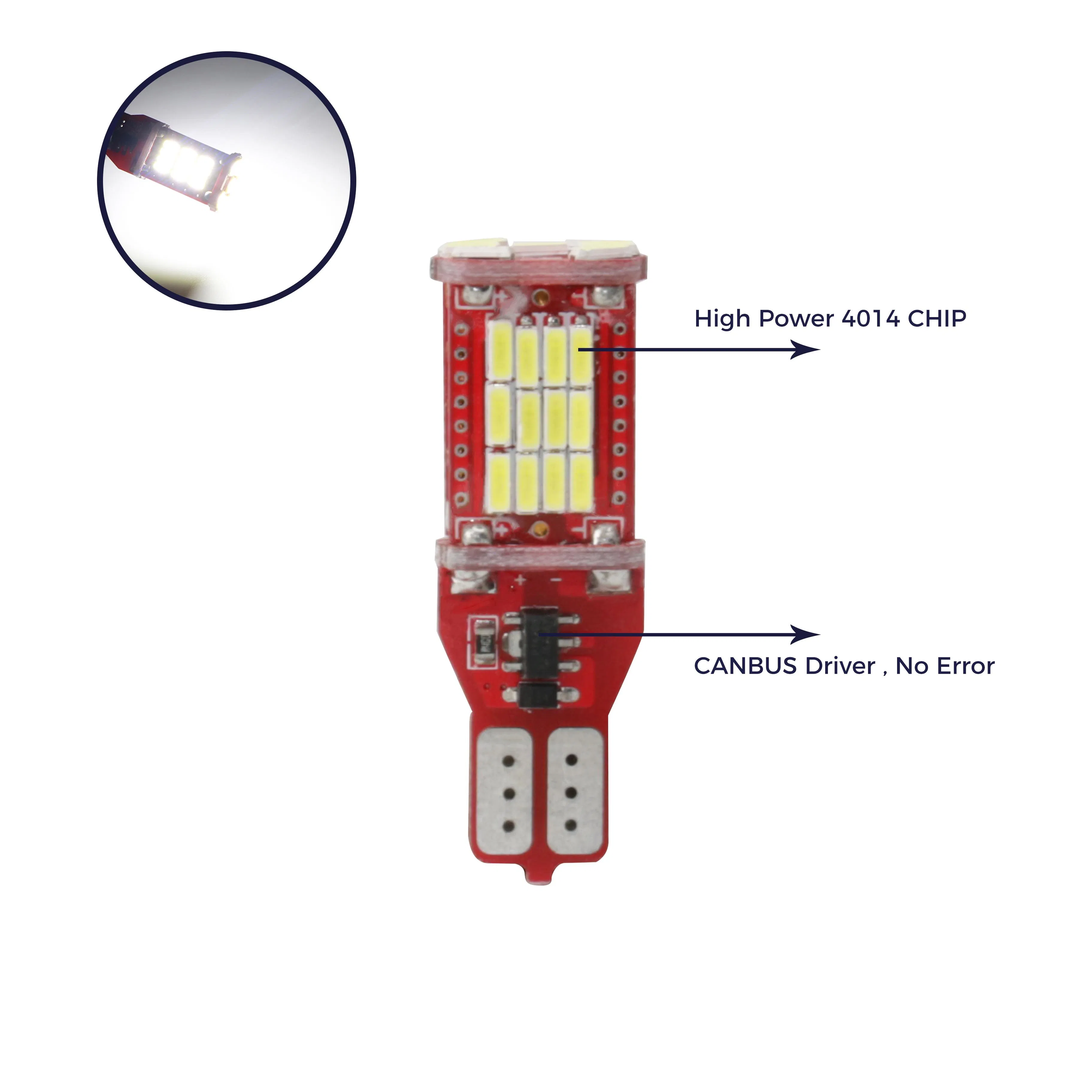 Светодиодная лампа Bkr T15 Canbus 6500K для стоп-сигналов и заднего хода