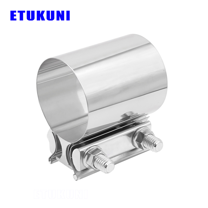 High-Strength Stainless Steel Car Exhaust Pipe Clip Muffler Sleeve Adjustable Auto Duct Hose Clamp Fasteners