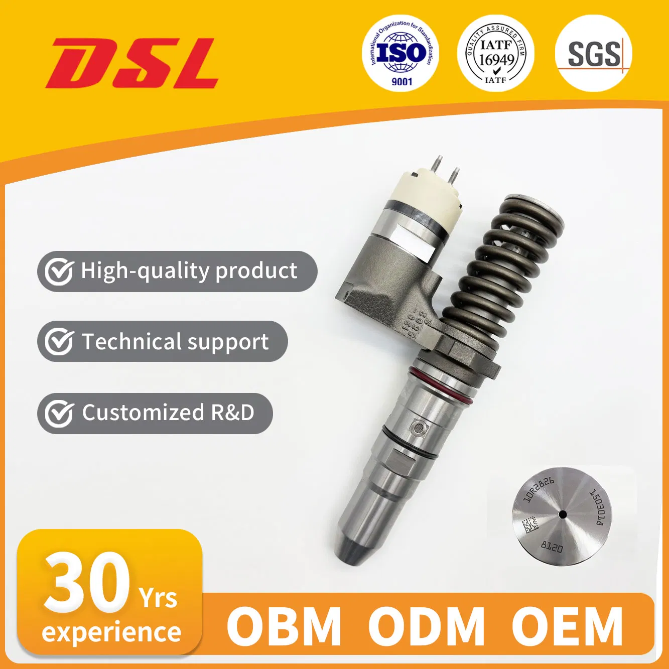 High-Quality 10r-2826 Eui Diesel Fuel Injector 10r2826 Suitable for C3500b Engine