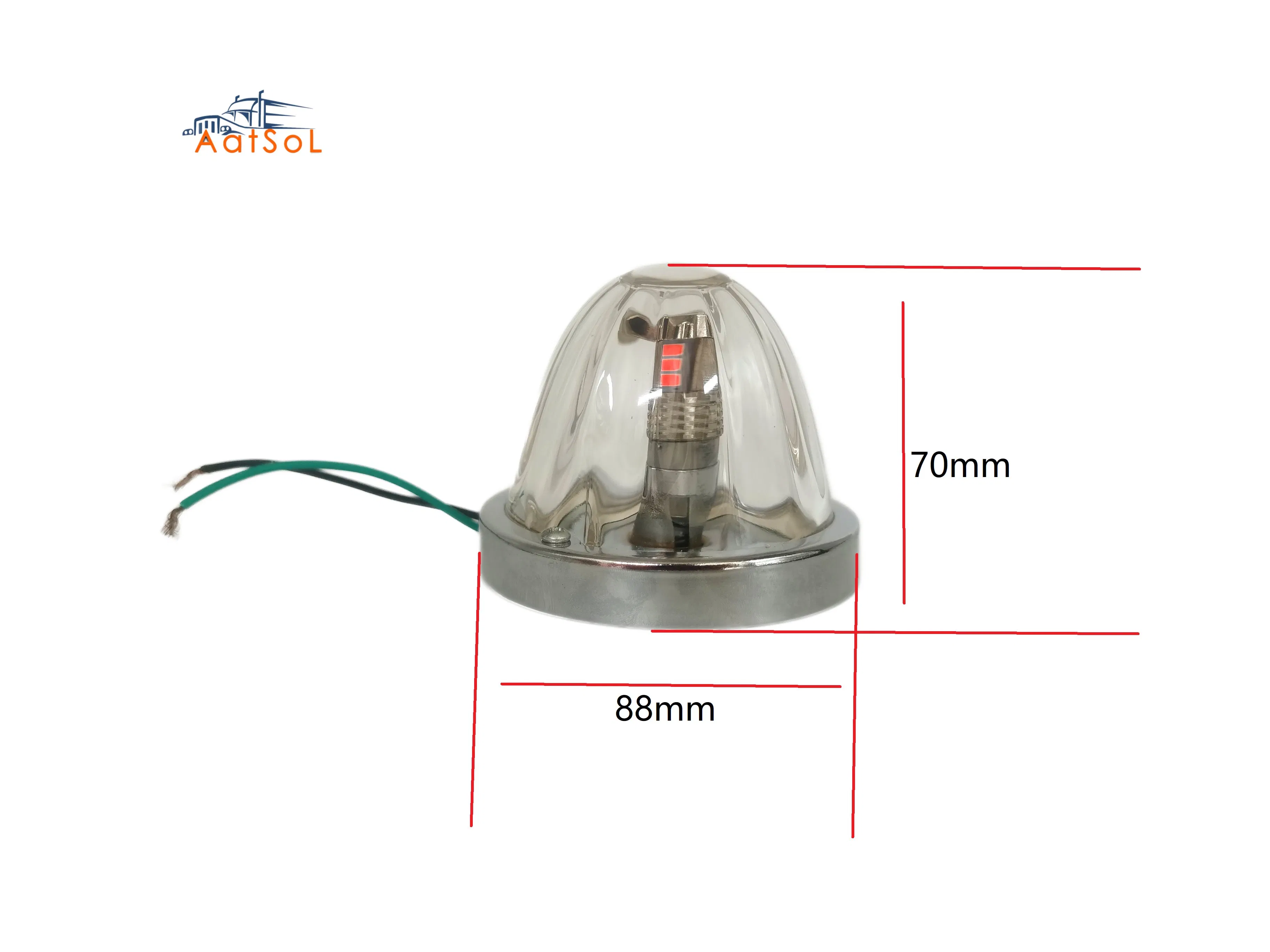 Светодиодный габаритный фонарь для грузовика 12В, красный