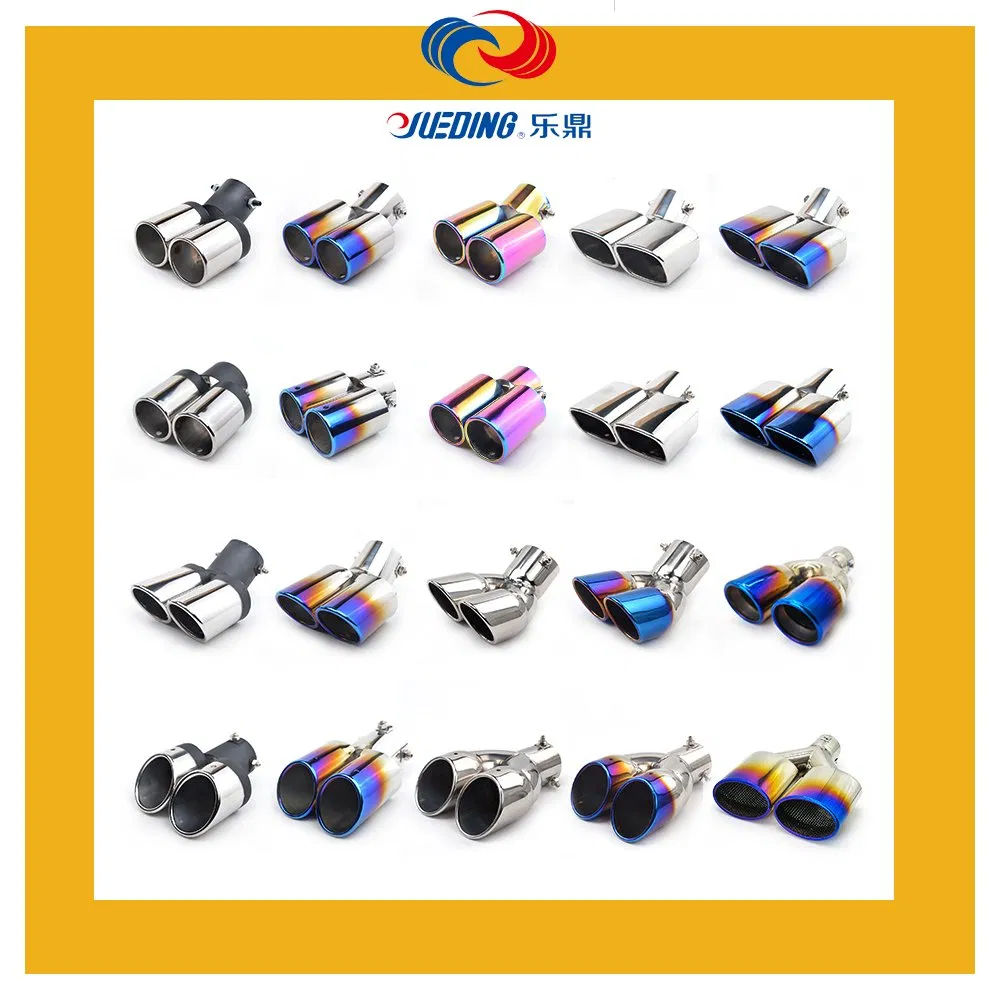 Наконечники выхлопной трубы синие, нержавеющая сталь