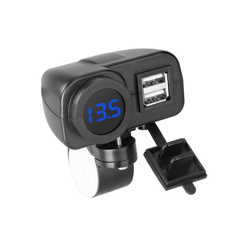 USB-зарядка для мотоцикла с дисплеем напряжения 12V/24V