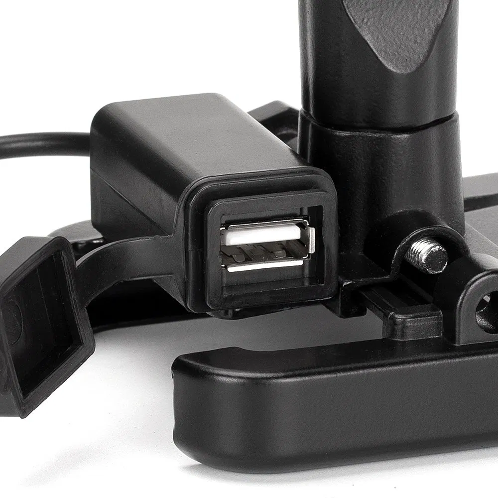 New Arrivals Motorcycle Phone Holder with USB Charger Aluminum Bike Handlebar Mount for 3.5-6.2 Inch Phones