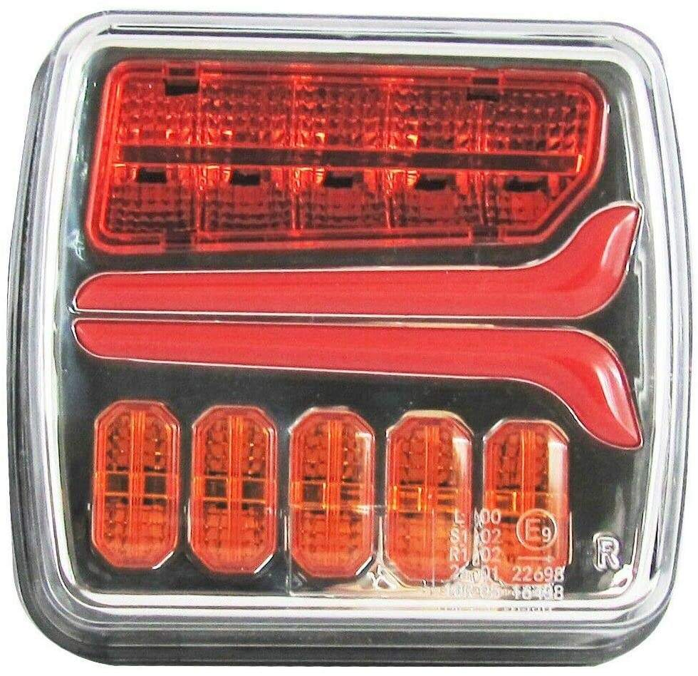 European LED Trailer Truck Wireless Taillights RV Pickup Truck with Magnet Remote Control Turn Signal Taillights