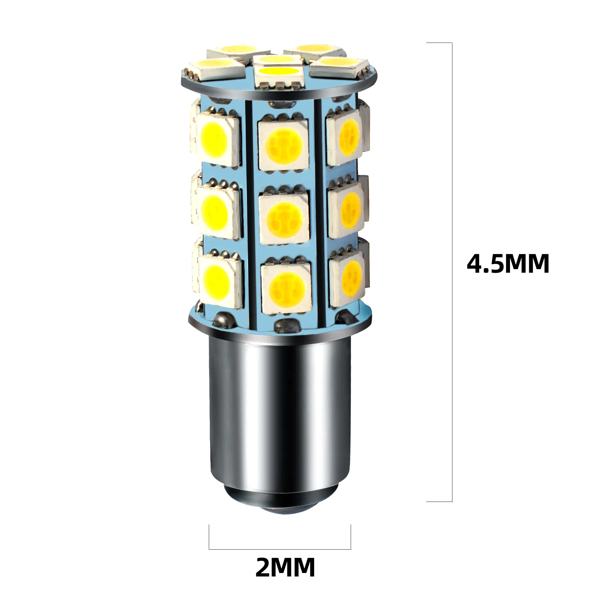 Светодиодная лампа 1157 12V 1.7W, 27 диодов, белая мигающая