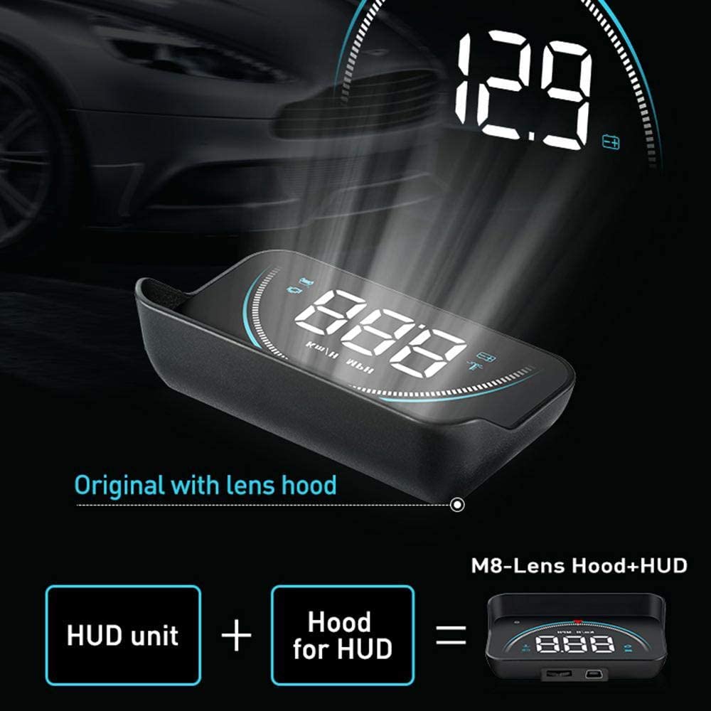 Автомобильный HUD-дисплей OBD2 с индикатором скорости и диагностикой