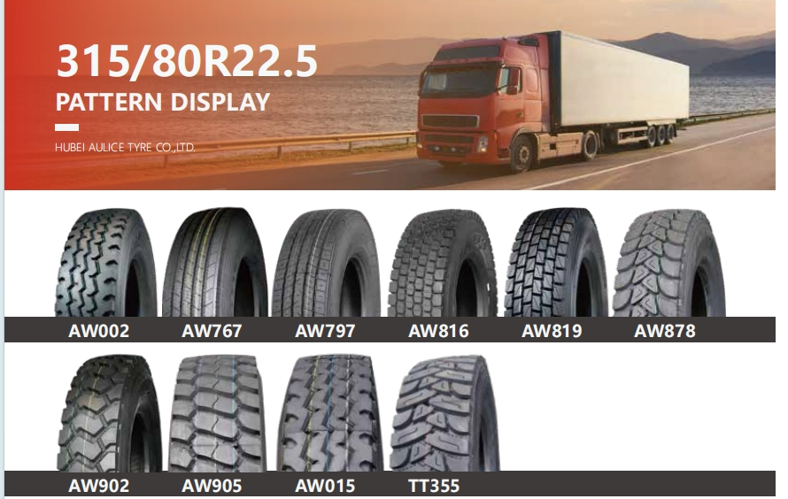 315/80R22.5 Aulice Zigzag High Performance Tires 315/80/22.5 9.00r20 10.00r20 Tubeless Truck Tire for Long Mileage from tyre manufacturer