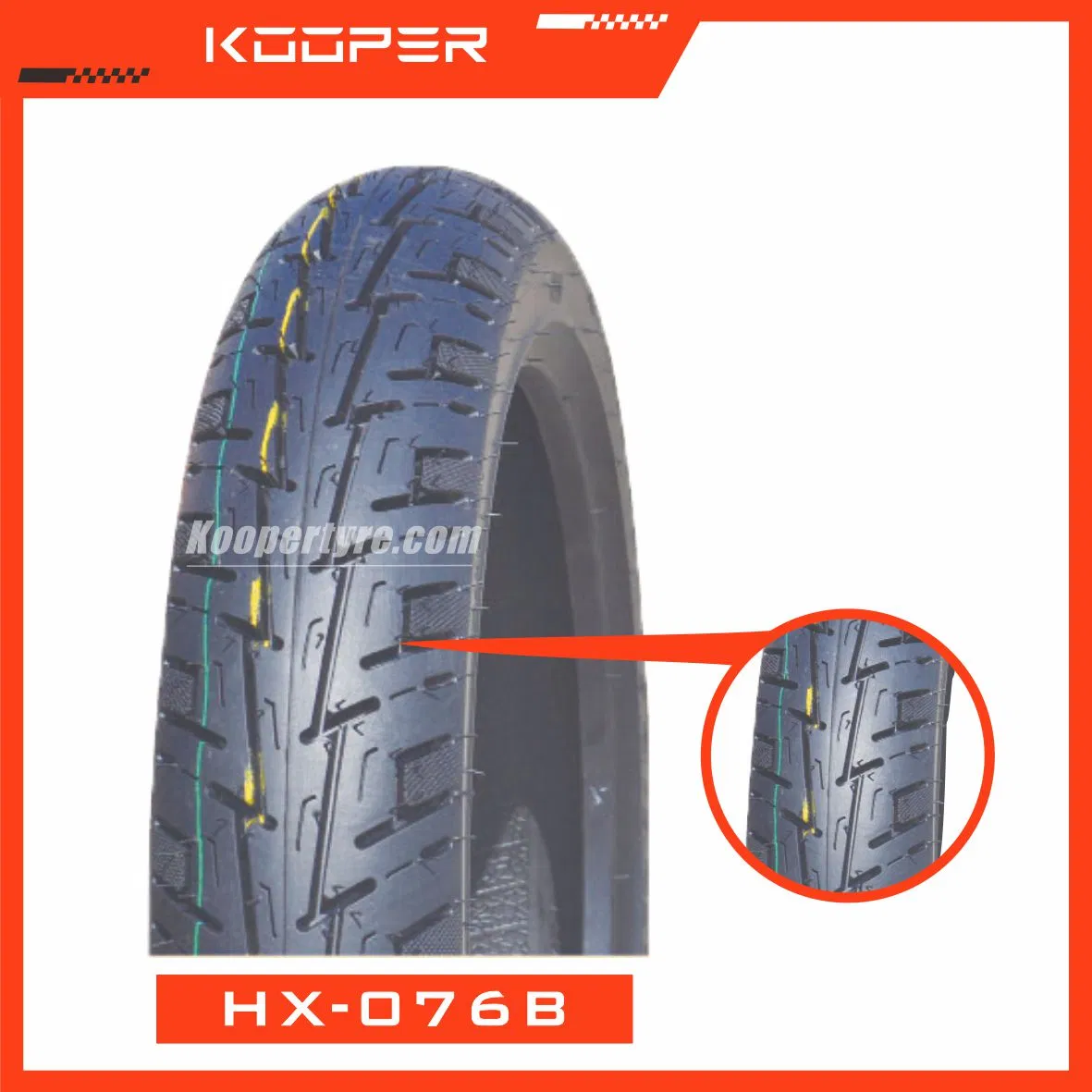 Шина мотоциклетная KOOPER 3.00-18, 8PR