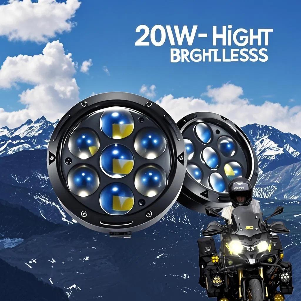 Водонепроницаемая LED фара 200Вт для авто и мотоцикла