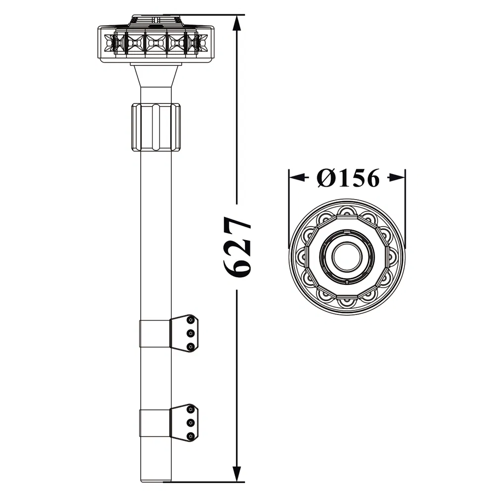 Dual Color Red to Blue Motorcycles Rear Pole Lighting (HGD-638E)