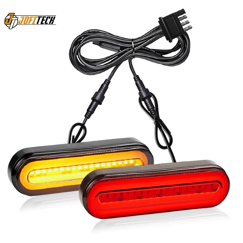 12V 24V Waterproof Auto LED Turning Signal Lamp Halo Ring Brake Stop Tail Light for Caravans Vans Travel Trailers Trucks New