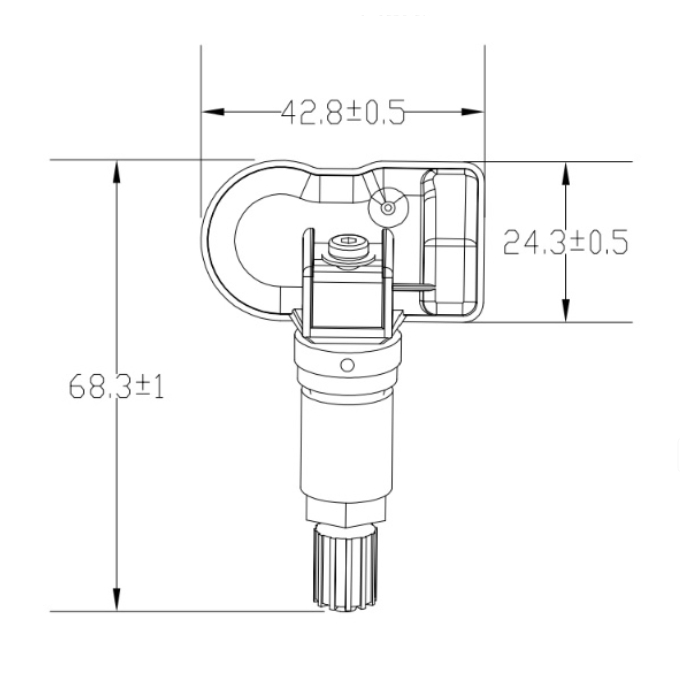 Универсальный программируемый датчик TPMS, черный