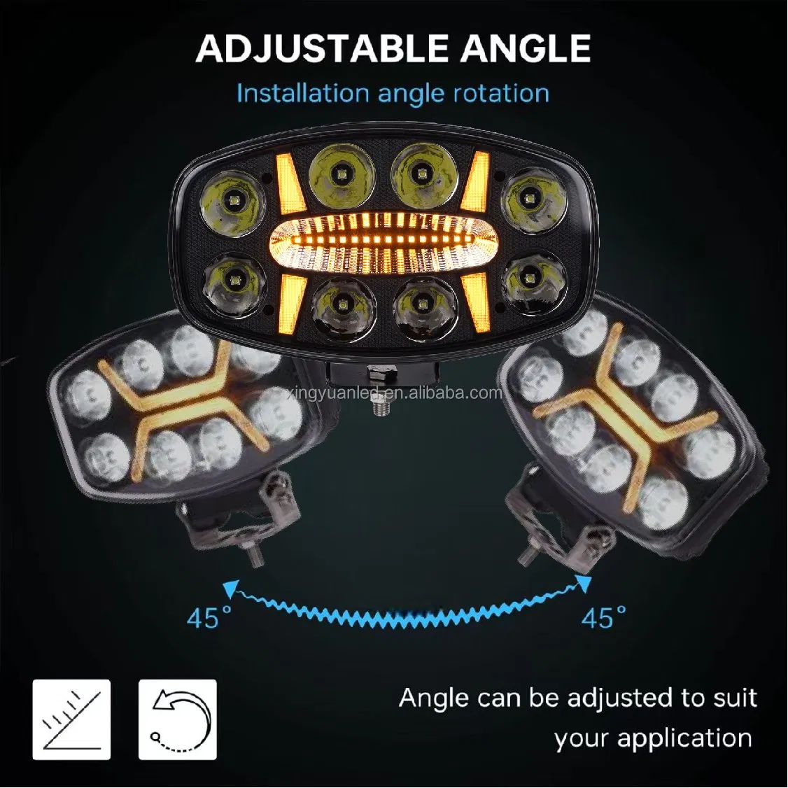 European 4000lm IP68K DRL Driving Light for Truck Offroad 4X4 Vehicle