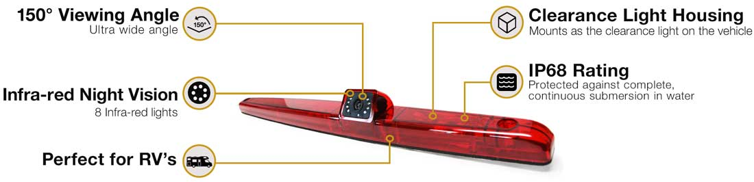Камера в стоп-сигнале Mingshang MS-329 для Mercedes-Benz
