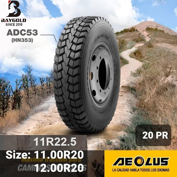Aeolus Windpower Truck Bus Tire Factory 11r22.5 12r22.5 ADC53 TBR