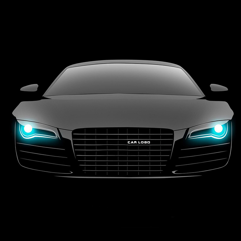 5D LED логотип-подсветка для автомобиля, дневные ходовые огни