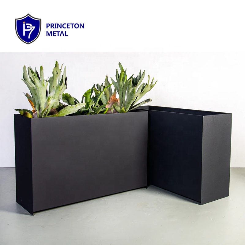 Large Square Outdoor Aluminum Planter for Home and Garden