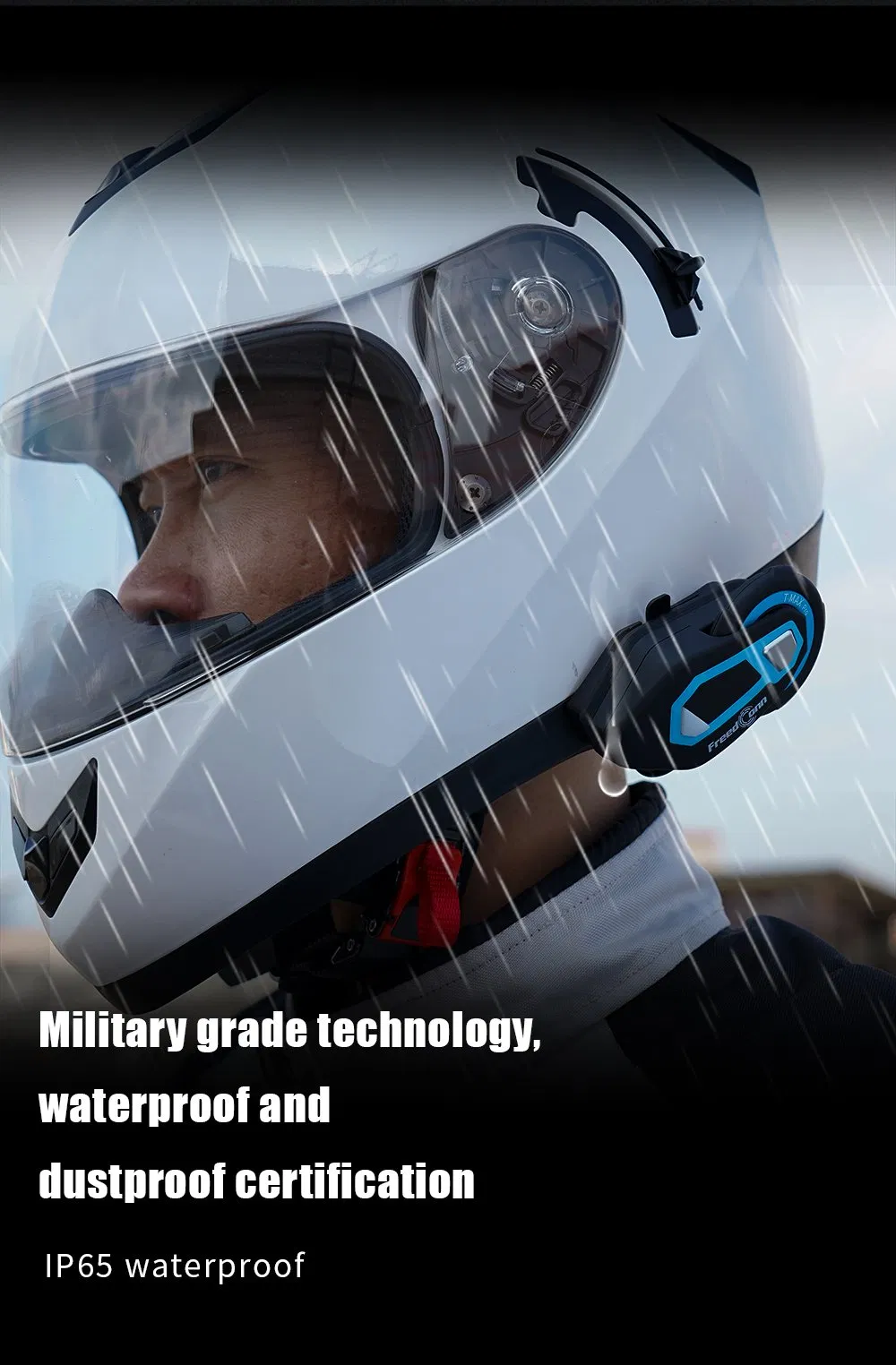 Motorcycle Bluetooth Intercom Headset Group Chat Motorbike Rider Wireless Moto Interphone Headphones