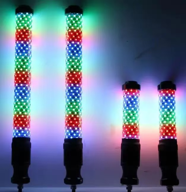 New 2FT 3FT RGB Chasing Chubby LED Antenna Aluminum Alloy Fat LED Whip Lights for ATV UTV Polaris Rzr