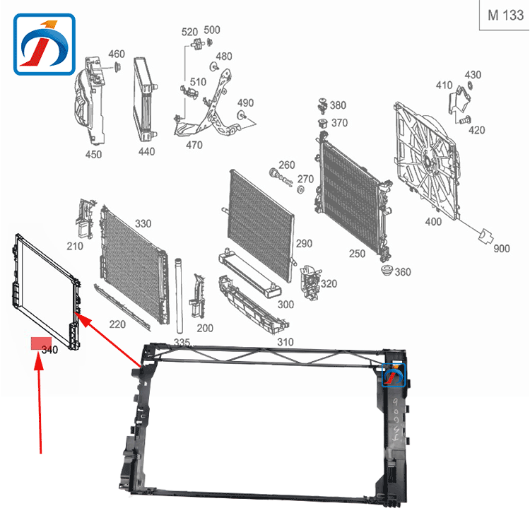 Радиаторная опора C117 для Mercedes CLA45 AMG 2013
