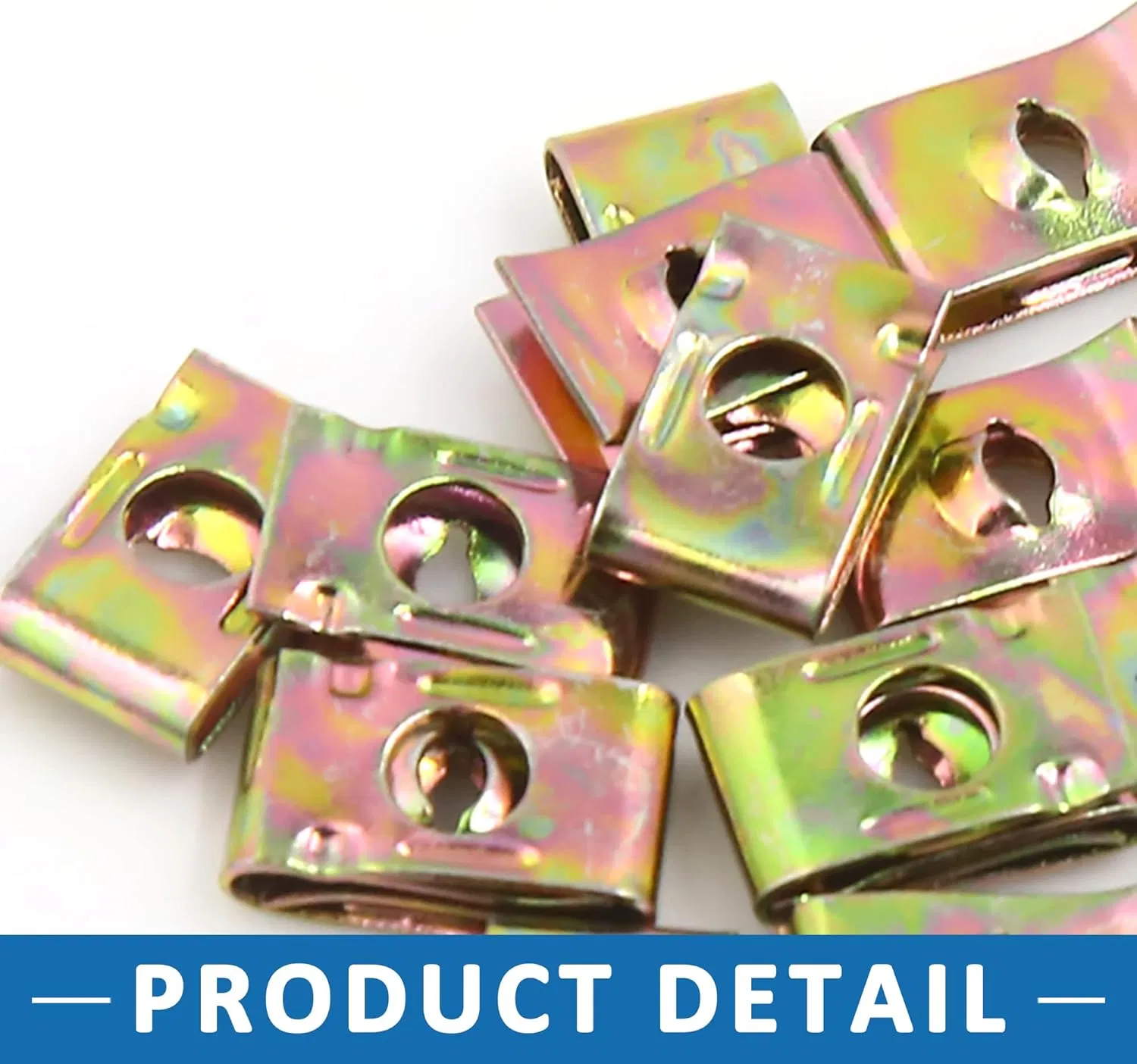 20PCS U-Type Clip 3mm Hole Spring Retainer Screw Black