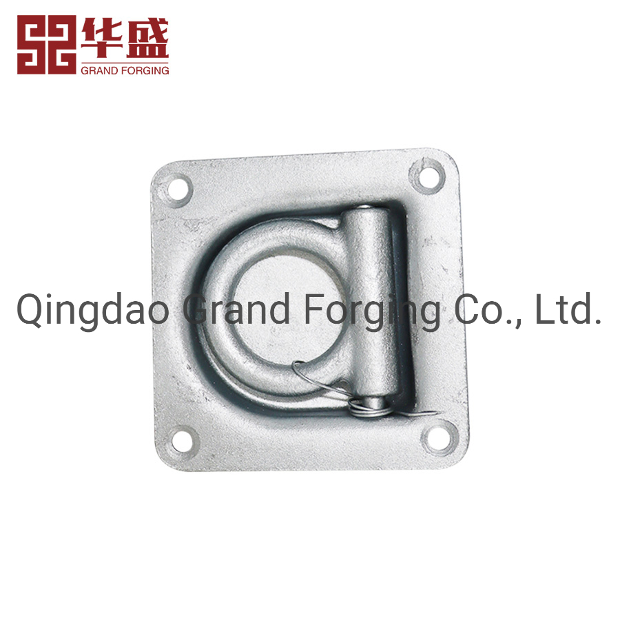 Galvanized Steel Trailer Tie Down Recessed Anchor Lashing Ring with Plate