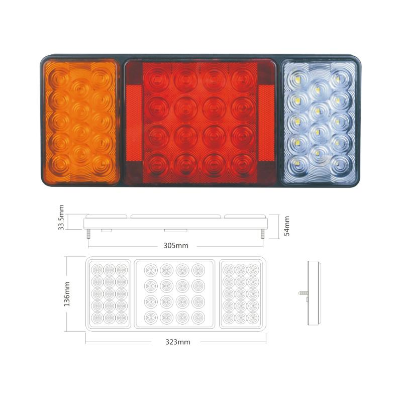 Боковой габаритный фонарь для грузовика 44 LED 24V IP67