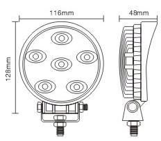 Водонепроницаемый светодиодный рабочий фонарь 4 дюйма 18W