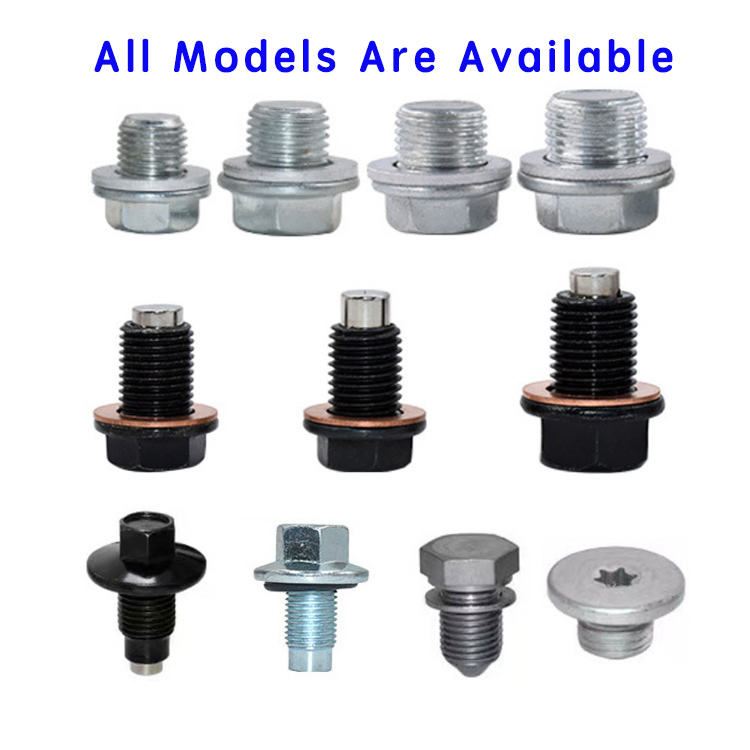M10 M12 M14 M16 M18 M20 M22 Sump Plugs & Transmission Magnetic Oil Drain Plug for Engine Oil Pan Drain Bolt with Gasket